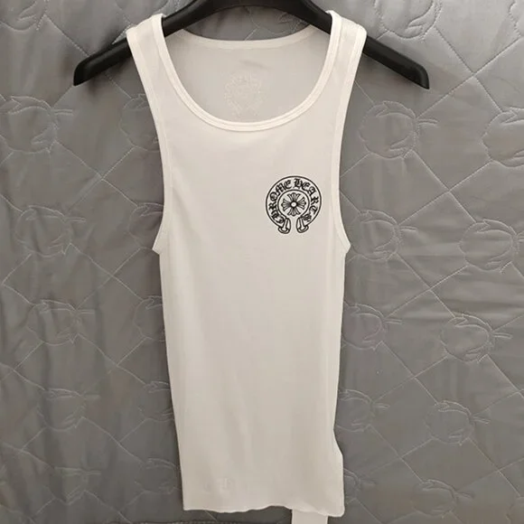 トップス Chrome Hearts Tank Top Horseshoe CH Plus Chrome Hearts Black Horseshoe Logo Tank Top - SRM – SHENGLI